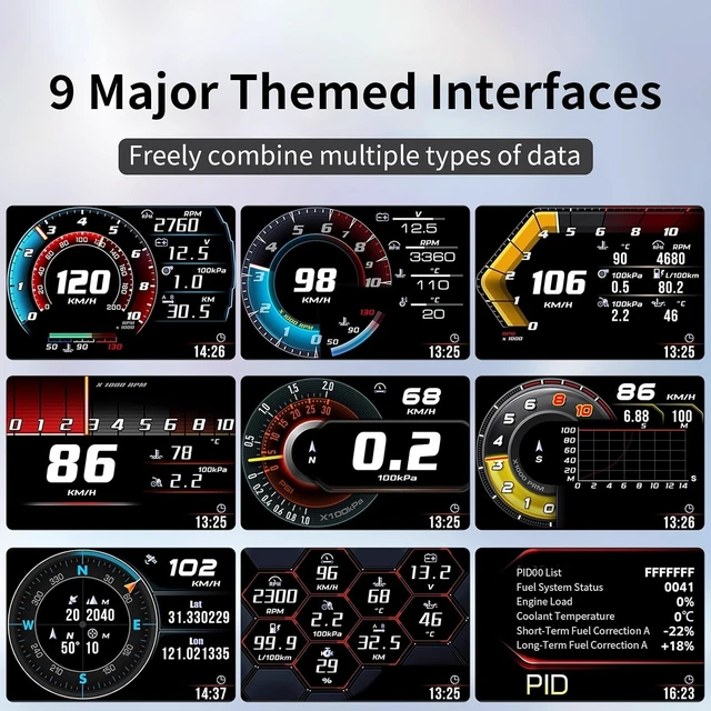 Alt view image 11 of 14 - Cross-border bestseller A520 New Car GPS Dual-mode Driving Computer HUD Head-Up Display OBD Automotive Dashboard