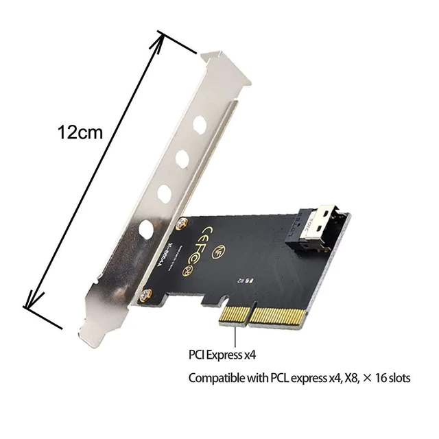 Alt view image 9 of 14 - PCI-Express 4X to U.2 U2 Kit SFF-8639 to SFF-8654 Slimline SAS NVME PCIe SSD Adapter for Mainboard eGPU