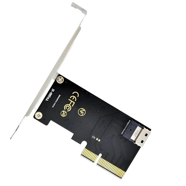 Alt view image 8 of 14 - PCI-Express 4X to U.2 U2 Kit SFF-8639 to SFF-8654 Slimline SAS NVME PCIe SSD Adapter for Mainboard eGPU