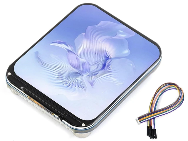 Alt view image 8 of 14 - 1.83inch Round LCD Display Module 240×280 Resolution IPS LCD SPI Interface 65K Colors Rounded Corners Micro LCD Display for Raspberry Pi 5/4B/ 3B+/Pi3B/Raspberry Pi Zero W/2W, STM32,ESP32 etc.