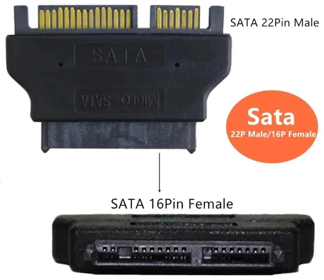 Alt view image 12 of 14 - Micro SATA 7+9p 16pin SSD 1.8" HDD Hard Disk Drive to 2.5" SATA 7+15p 22pin Adapter 6Gbps for Laptop Desktop