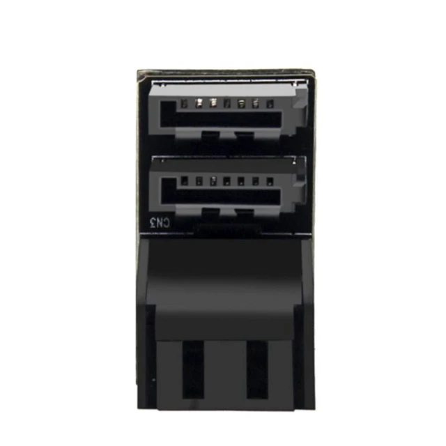 Alt view image 8 of 14 - SATA 7Pin Female to 7Pin Male Vertical 90 Degree Angled Adapter Low Profile for Desktops SSD HDD Mainboard Motherboard