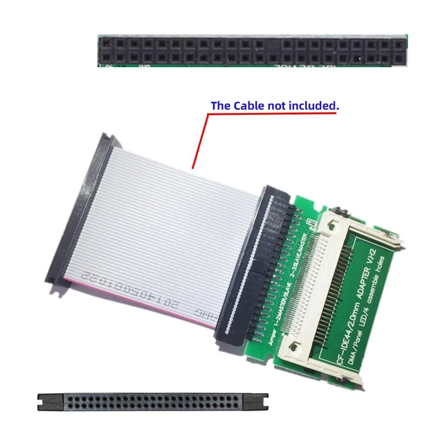 Alt view image 12 of 14 - CF Compact Flash Memory Card True-IDE Mode to Laptop 2.5" 44 Pins Male IDE Hard Disk Drive HDD SSD Adapter Supports Master Slave Mode