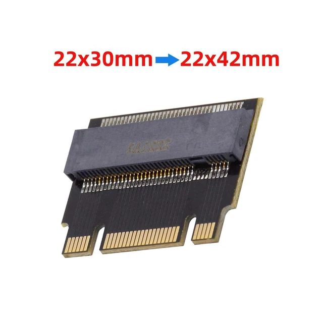 Alt view image 10 of 14 - B+M Key NVME M-Key 22x30mm to 22x42mm Male to Female Extension Adapter Compatible with Legion Go ThinkPad 2230 2242 SSD