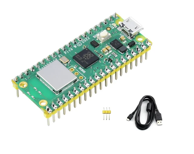 Alt view image 8 of 14 - Pi Pico W Microcontroller Board with Pre-Soldered Header, Built-in Wi-Fi 4 and Bluetooth 5.2, Based on Official RP2040 Dual-core Processor
