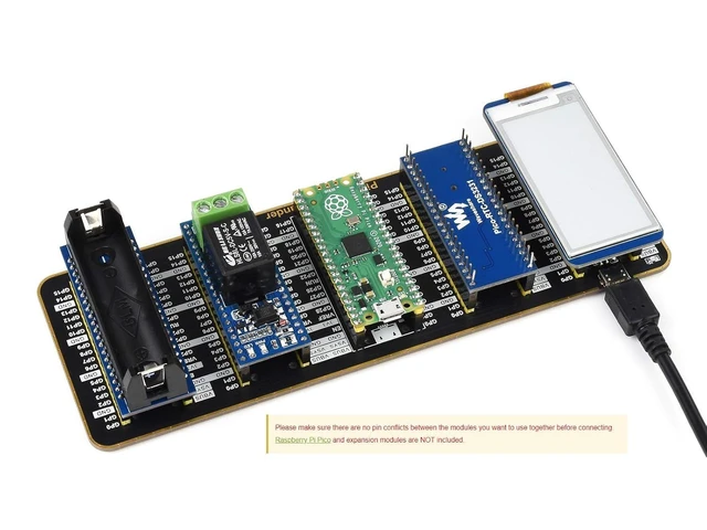 Alt view image 10 of 14 - Quad GPIO Expander for Raspberry Pi Pico, Four Sets of 2x20 Standard Raspberry Pi Pico GPIO Male Headers for Connecting More Expansion Modules, USB-Powered Support