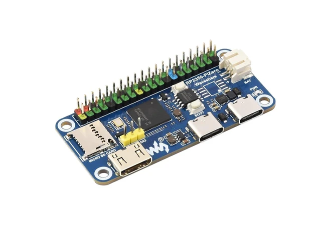 Alt view image 8 of 14 - RP2350-PiZero Microcontroller Development Board Based on Raspberry Pi RP2350, Onboard DVI Interface, TF Card Slot and PIO-USB Port, Compatible with Raspberry Pi 40PIN GPIO Header, 16MB Flash