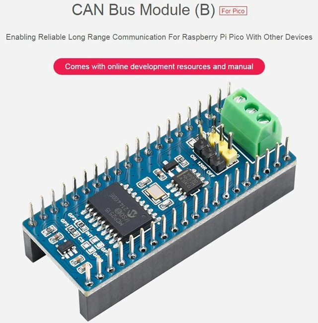 Alt view image 9 of 14 - CAN Bus Module for Raspberry Pi Pico/Pico W, Enabling Long Range Communication Through SPI