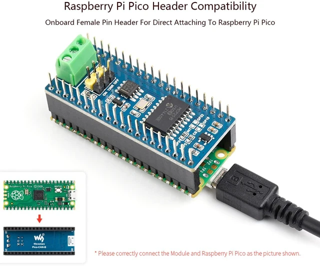 Alt view image 10 of 14 - CAN Bus Module for Raspberry Pi Pico/Pico W, Enabling Long Range Communication Through SPI