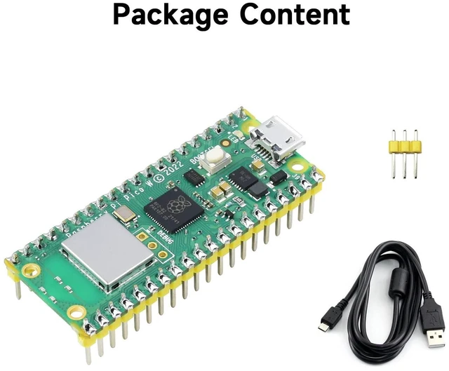 Alt view image 10 of 14 - Microcontroller Board Compatible with Raspberry Pi Pico W Based On Official RP2040 Dual-Core Processor