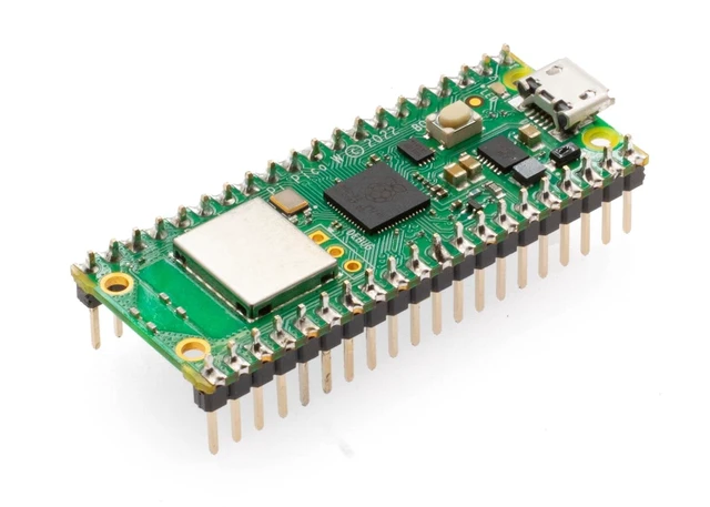 Alt view image 9 of 12 - Raspberry Pi Pico WiFi Module Microcontroller Board Dual-Core ARM Cortex M0+ Processor, CYW43439 Wireless chip, Based on The Raspberry Pi RP2040 Chip, with Pre-soldered Header(Color-Coded)