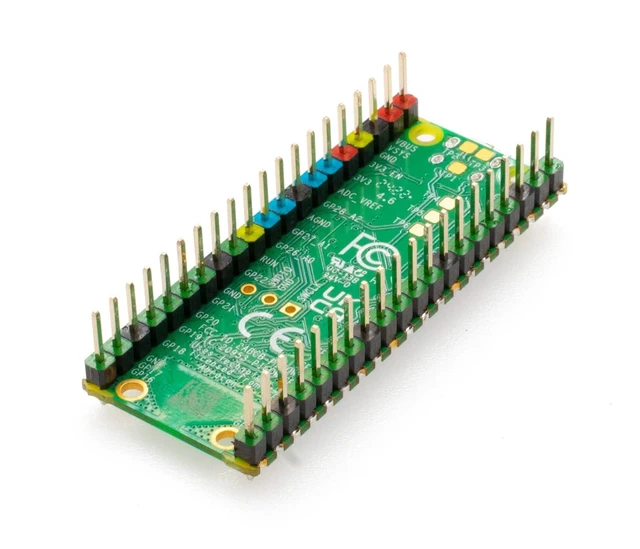 Alt view image 10 of 12 - Raspberry Pi Pico WiFi Module Microcontroller Board Dual-Core ARM Cortex M0+ Processor, CYW43439 Wireless chip, Based on The Raspberry Pi RP2040 Chip, with Pre-soldered Header(Color-Coded)