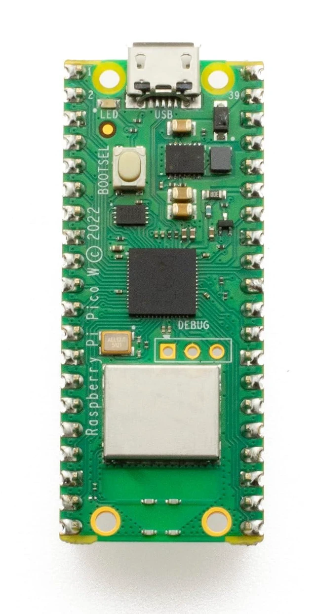 Alt view image 11 of 12 - Raspberry Pi Pico WiFi Module Microcontroller Board Dual-Core ARM Cortex M0+ Processor, CYW43439 Wireless chip, Based on The Raspberry Pi RP2040 Chip, with Pre-soldered Header(Color-Coded)