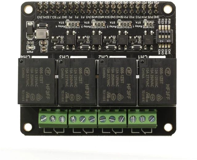 Alt view image 9 of 14 - 4-CH Relay for Raspberry Pi Zero Zero W Zero WH 2B 3B 3B+ 4B Power Relay Expansion Board Module Four Channel