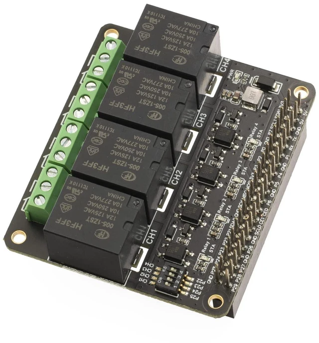 Alt view image 10 of 14 - 4-CH Relay for Raspberry Pi Zero Zero W Zero WH 2B 3B 3B+ 4B Power Relay Expansion Board Module Four Channel