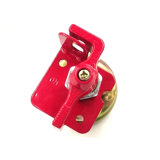 Alt view image 7 of 10 - Battery disconnect switch with locking bracket, metal knob main power cutoff switch, suitable for excavators, forklifts, and tractors