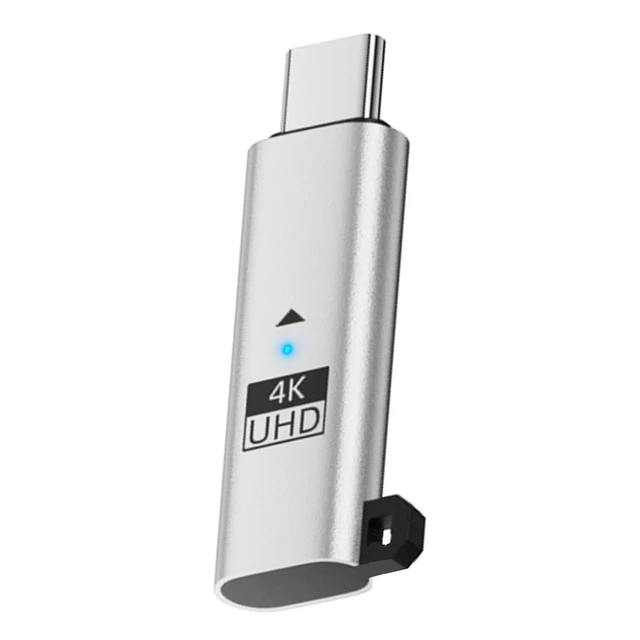 Alt view image 8 of 14 - USB-C Virtual Display Adapter USB4.0 USB5.0 DDC EDID Dummy Plug Type-C Headless Ghost Emulator Compatible with Thunderbolt3/4/5 Silver Color (4K@60Hz)