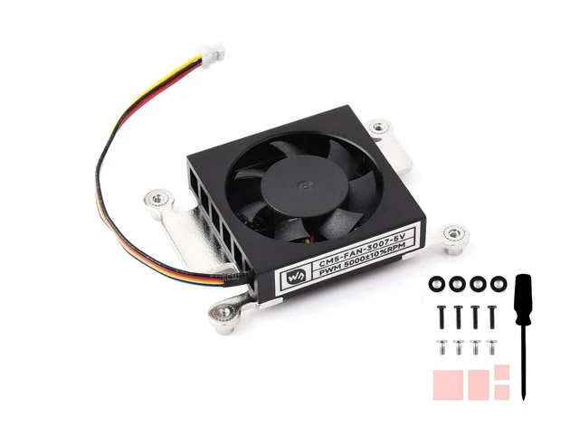 Alt view image 8 of 14 - Raspberry Pi CM5 Cooling Fan, 500010% RPM, 5V, 54x39x13mm, Desktop/Radiator Compatible
