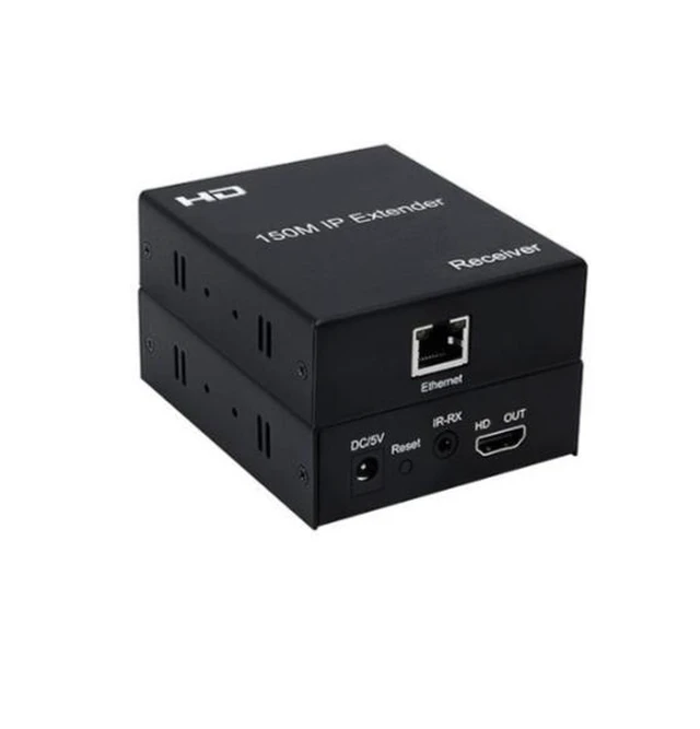 Alt view image 5 of 8 - High-definition HDMI extender 150 meters HDTV to RJ45 single network cable signal extender with IR infrared 1080P
