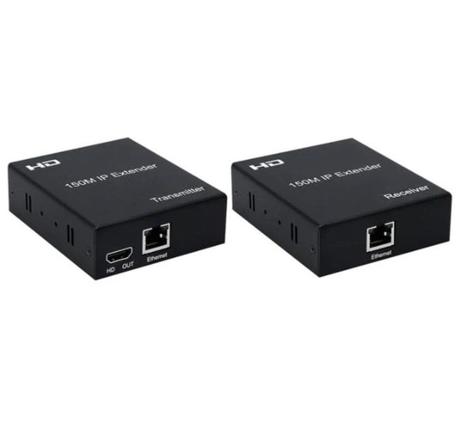 Alt view image 6 of 8 - High-definition HDMI extender 150 meters HDTV to RJ45 single network cable signal extender with IR infrared 1080P