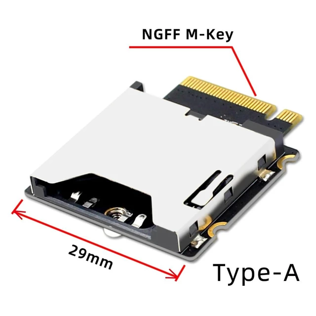 Alt view image 11 of 14 - M.2 NVMe M-Key Host to CFExpress Type-A CFA Extension Adapter M2 for CFE Support Camera Memory Card
