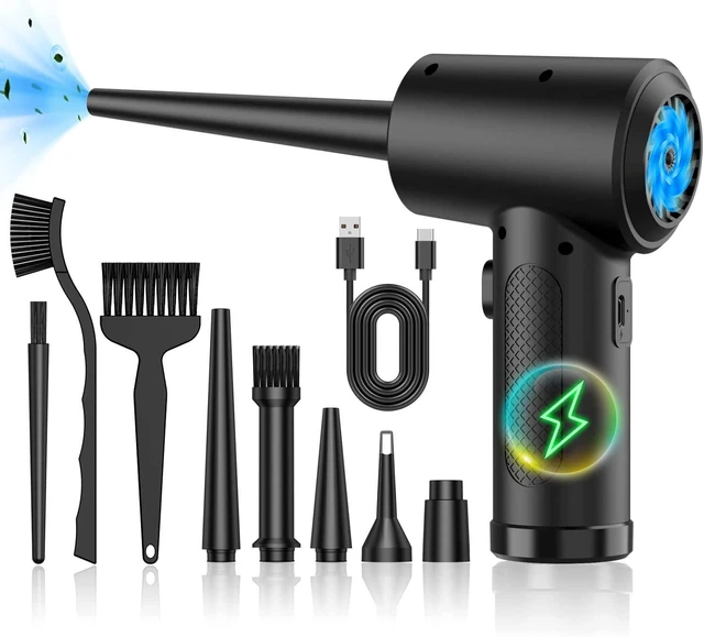 Main image of Compressed Air Duster - 3 Gear Speed 50000 RPM 6000mAh 7.2KPA Electric Air Duster, Replaces Compressed Air Cans, Cordless air Blower Rechargeable for Cleaning Camera Computer, Household and Pet Hair