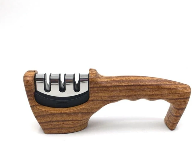 Alt view image 6 of 10 - 3 Stages Knife Sharpener Portable and Manual Sharpening Tool Knives Sharpening Stone Razor Sharp Tool for Home Kitchen