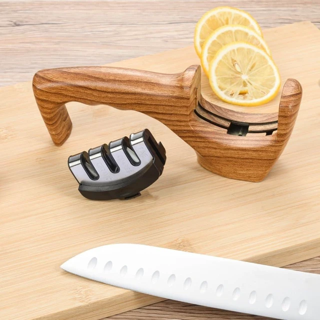 Alt view image 10 of 10 - 3 Stages Knife Sharpener Portable and Manual Sharpening Tool Knives Sharpening Stone Razor Sharp Tool for Home Kitchen