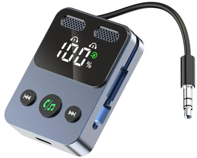 Alt view image 8 of 8 - Bluetooth receiver transmitter with subwoofer, integrated storage cable, BR17 audio transceiver adapter