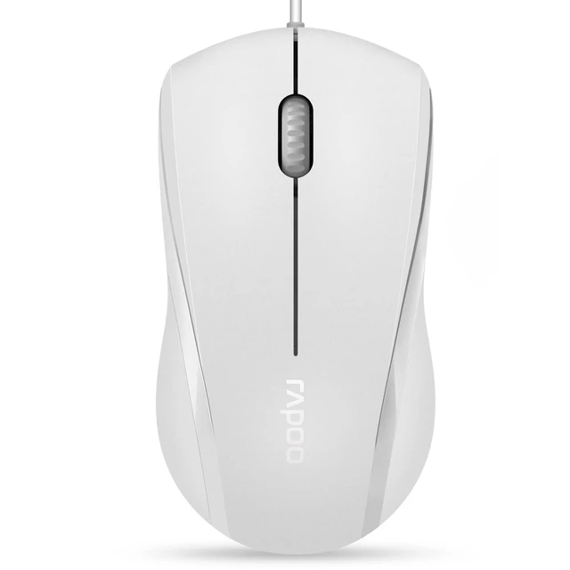 Alt view image 8 of 14 - N1600 3-Button Quiet Wired Mouse, 1000DPI Optical Mouse, Quiet Button, Ergonomic Shape, for Desktop Computers Laptops, Matte White
