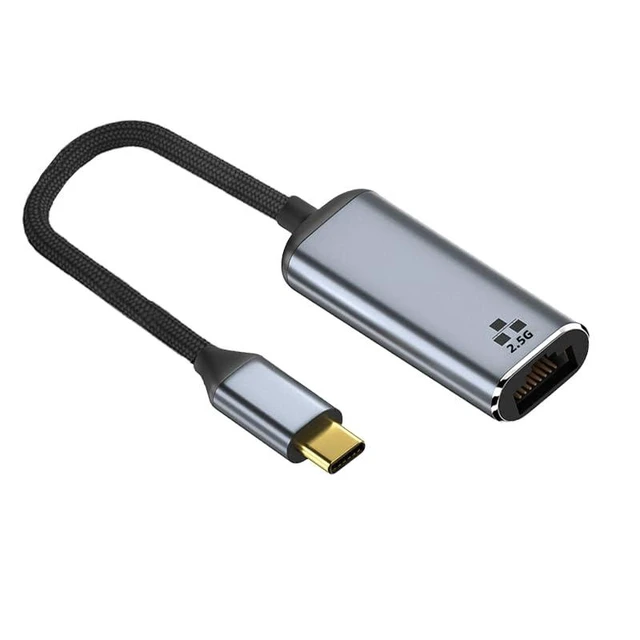 Alt view image 8 of 14 - 2.5Gbps 2500Mbps to USB 3.1 Type-C GBE USB-C Gigabit 1000Mbps Ethernet Network LAN Cable Adapter for Desktop Motherboard