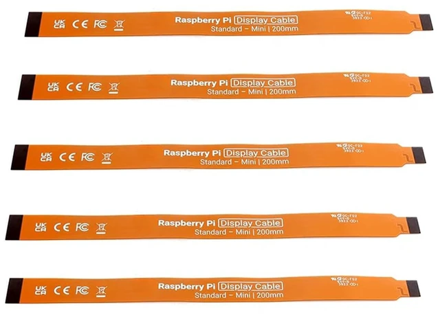 Alt view image 6 of 10 - 5PCS Official Pi DSI Display FPC Flexible Cable Compatible with Raspberry Pi 5, 22Pin to 15Pin, Suitable for RPi 5 Connecting to DSI Display Screen (200mm/20cm/0.65ft Length)