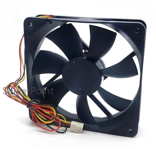 Alt view image 4 of 4 - New Cooler Fan AD1212HB-A73GL 3 Wires DC12V 0.37A Cooling for ADDA 12025 120 * 120 * 25MM Fan