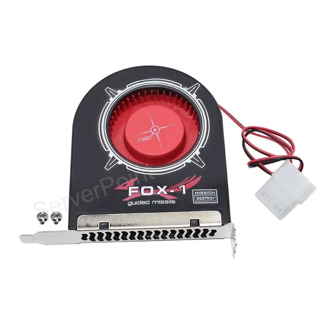 Alt view image 4 of 6 - for PC Computer Chassis Case Heat Sink PCI Fan 2200RPM IDE Molex Power Radiator Blower Fox-1 Blow 12V 2-Pin Long Life Cooler Fan