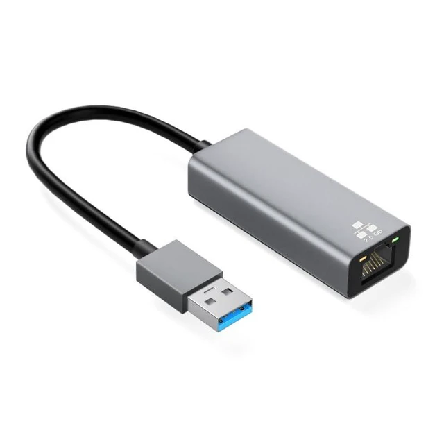 Alt view image 8 of 14 - 2.5Gbps 2500Mbps to USB 3.0 Type-A GBE Gigabit 1000Mbps Ethernet Network LAN Cable Adapter for Desktop Motherboard