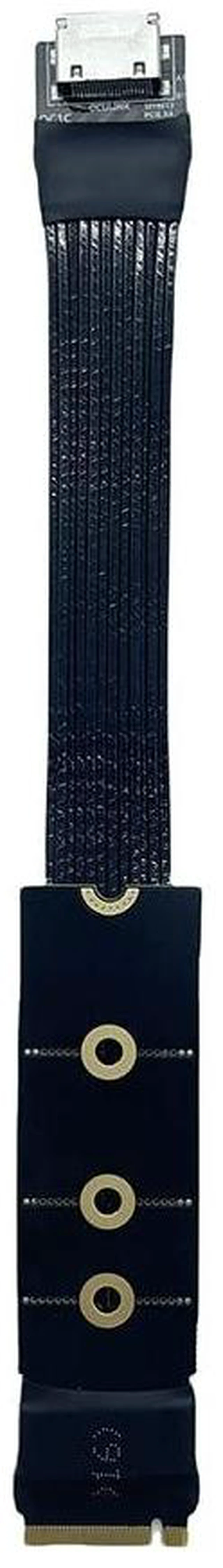 Alt view image 14 of 14 - PCIe 4.0 X4 Extension Cable Compatible with M.2 M Key NVME to Oculink SFF-8611 4iSFF-8612 External gen4 Adapter M2OC1C (15CM)