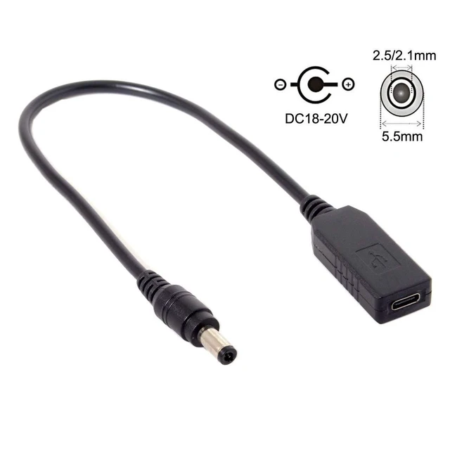 Alt view image 10 of 14 - USB 3.1 Type C USB-C to DC 20V 5.5 2.5mm & 2.1mm Power Plug PD Emulator Trigger Charge Cable for Laptop