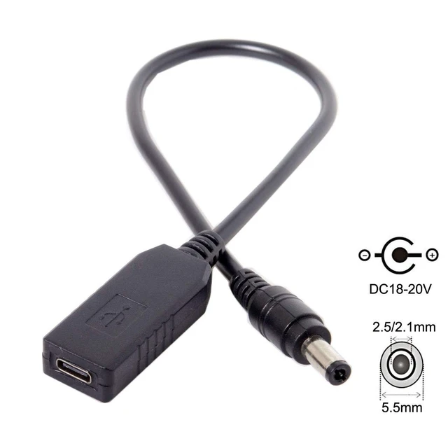 Alt view image 11 of 14 - USB 3.1 Type C USB-C to DC 20V 5.5 2.5mm & 2.1mm Power Plug PD Emulator Trigger Charge Cable for Laptop