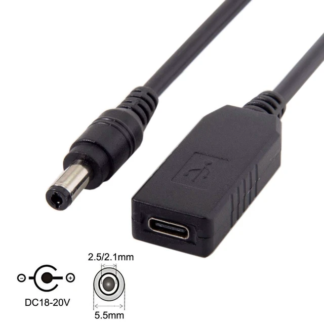 Alt view image 12 of 14 - USB 3.1 Type C USB-C to DC 20V 5.5 2.5mm & 2.1mm Power Plug PD Emulator Trigger Charge Cable for Laptop