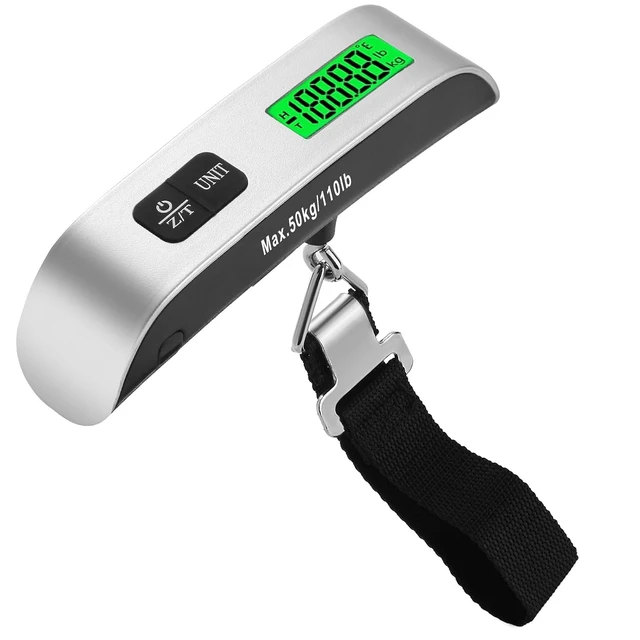 Alt view image 8 of 14 - Luggage Scale, 110lb Luggage Weight Scale for Travel,Backlit LCD
Travel Essentials, Hanging Hook, Rubber Grip, 4-Unit Switching, Overload, Low Battery Alerts, LED Display, Battery Included