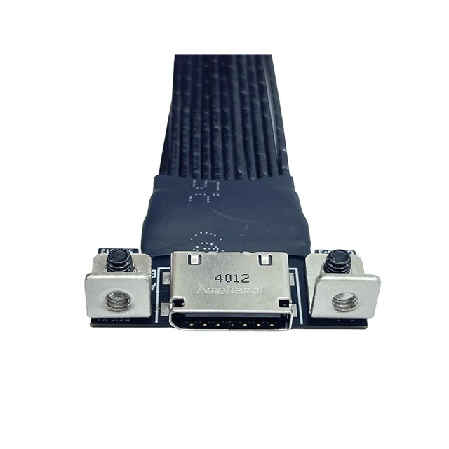 Alt view image 12 of 12 - M.2 NVMe M Key to Oculink 4i / SFF8611 Extension Cable PCIe4.0 X4 Gen3 4 Compatible with T10 / SAS-4 SFF-8612 (15cm)