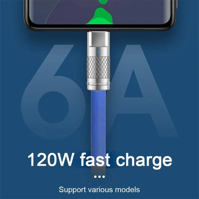 Alt view image 10 of 14 - Type C USB-C to USB-C Liquid Silicone Ultra Soft 120W Power USB2.0 Data Blue Cable Fast Charge for Laptop Tablet Phone 2M