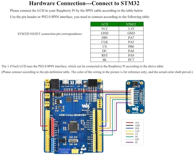 Alt view image 12 of 14 - 1.47inch LCD Display Module, Rounded Corners, 172x320 Resolution, 262K RGB Colors, SPI Interface, IPS Display Compatible with Raspberry Pi 5/ 4B/3B+/3B/2B/A+/Zero W/WH/Zero 2 W/ Pico/Pico 2W, etc.
