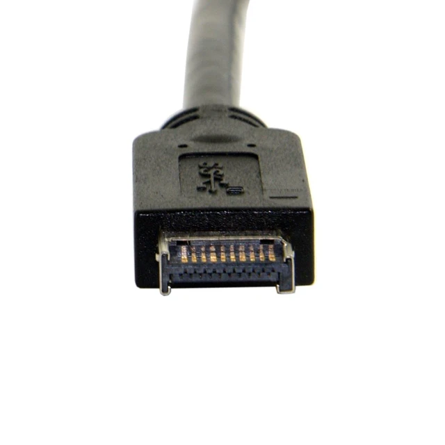 Alt view image 13 of 14 - USB 3.1 Gen 2 10Gbps USB Type-E Motherboard to USB C Front Panel Header Extension Cable Adapter with 12cm PCI-E Bracket