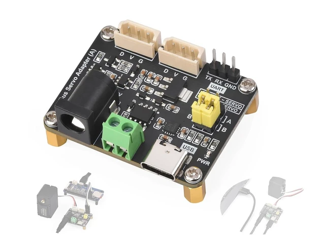 Alt view image 8 of 14 - Serial Bus Servo Driver Board for ST/SC Series Serial Bus Servos Up to 253, Integrate Servo Power Supply and Control Circuit, Support UART and USB Control for Raspberry Pi/Jetson Orin Nano/PC/ ESP32