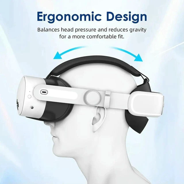 Alt view image 4 of 4 - Adjustable Head Strap Enhanced Support and Comfort Head Band Reduce Pressure Headband for Quest 3S/Quest 3 VR Headset