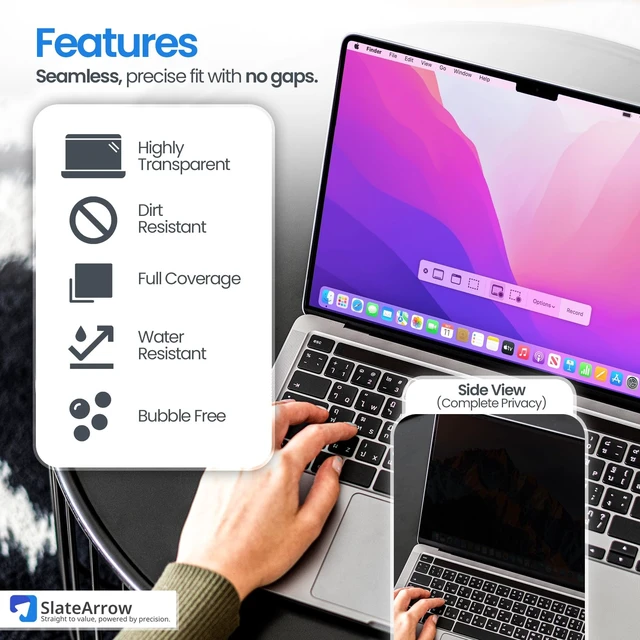 Alt view image 14 of 14 - Magnetic Privacy Screen for MacBook Pro 14 inch (2021-2025 M1-M4 Max), Anti-Glare, Blue Light Protector, Scratch Resistant, Removable Laptop Filter Private Shield & Webcam Cover