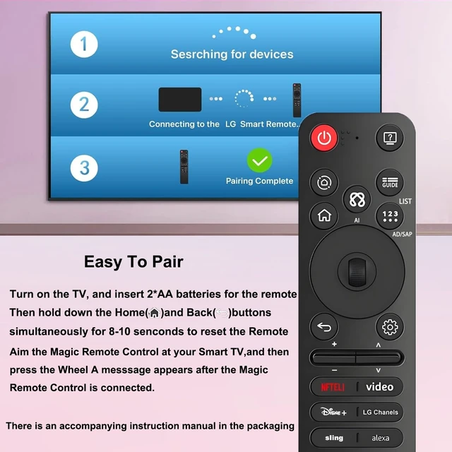 Alt view image 12 of 12 - AI Voice Magic Remote Control for LG TV Remote Compatible with LG OLED QNED UHD NanoCell Webos Smart TVs