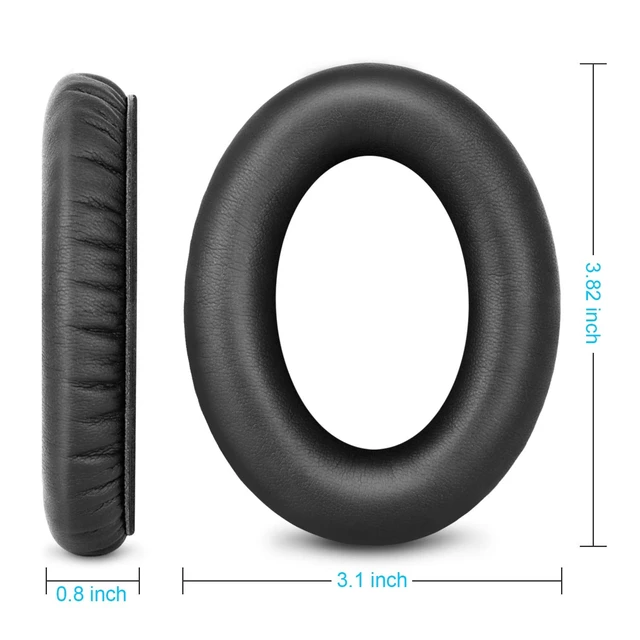 Alt view image 9 of 12 - Professional Replacement Ear Pads for Bose QuietComfort 35 QC15 QC25 QC2 QC35/ Ae2 Ae2i Ae2w SoundTrue & SoundLink Over-Ear/Around-Ear Headphones/Soft Protein Leather (Black)