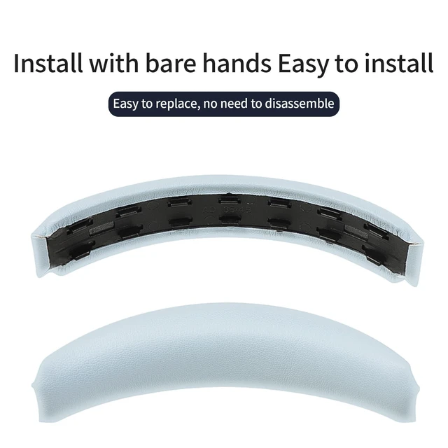 Alt view image 10 of 12 - Replacement Headband Pad for Bose QC35 II, QC35, QC45, QC SE - Premium Protein Leather & High-Elastic Memory Foam, Soft and Comfortable Head Cushion by - Moonstone Blue